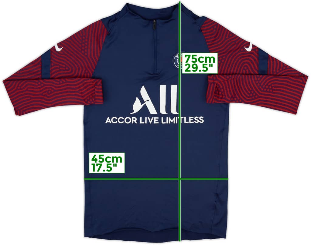 2020-21 Paris Saint-Germain Nike 1/4 Zip Drill Top - 4/10 - (S)