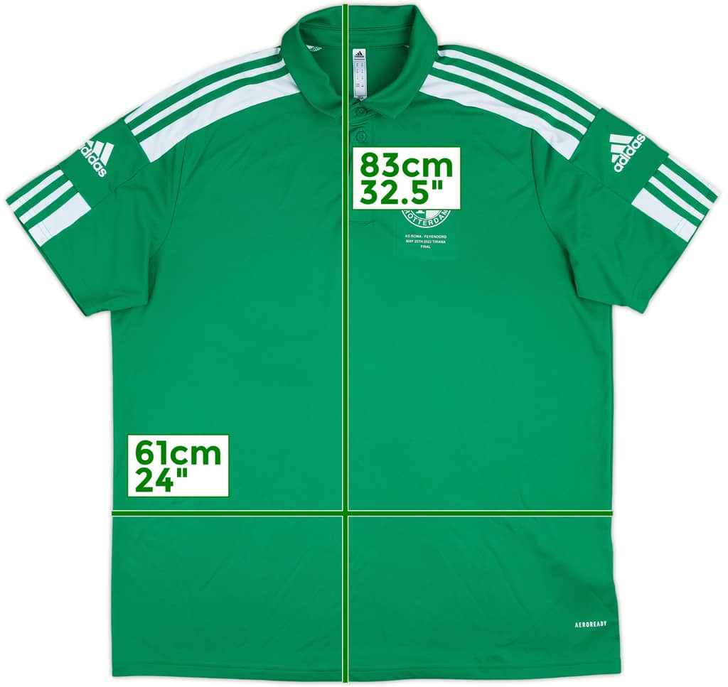 2021-22 Feyenoord adidas Polo Shirt - 8/10 - (XL)