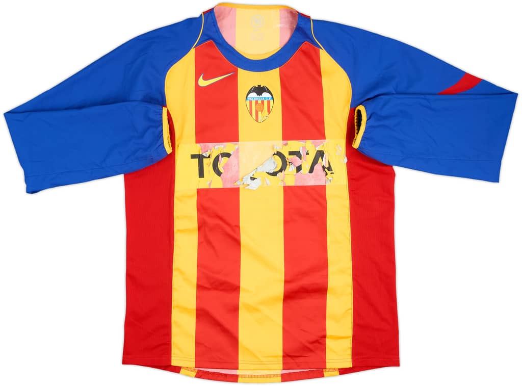 2004-05 Valencia Player Issue Third L/S Shirt - 3/10 - (L)