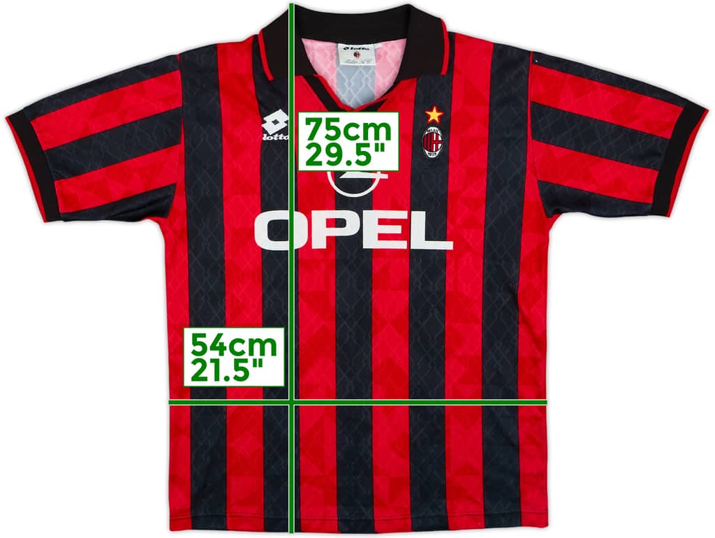 1995-96 AC Milan Home Shirt - 9/10 - (L)