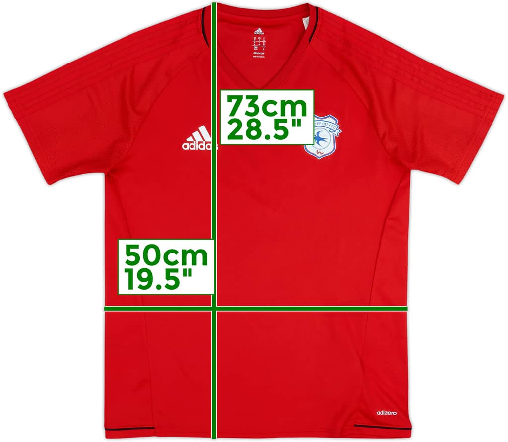 2017-18 Cardiff City adizero Training Shirt - 8/10 - (M)