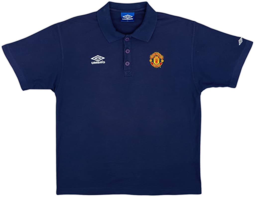 1998-99 Manchester United Umbro Polo Shirt - 9/10 - (XL)