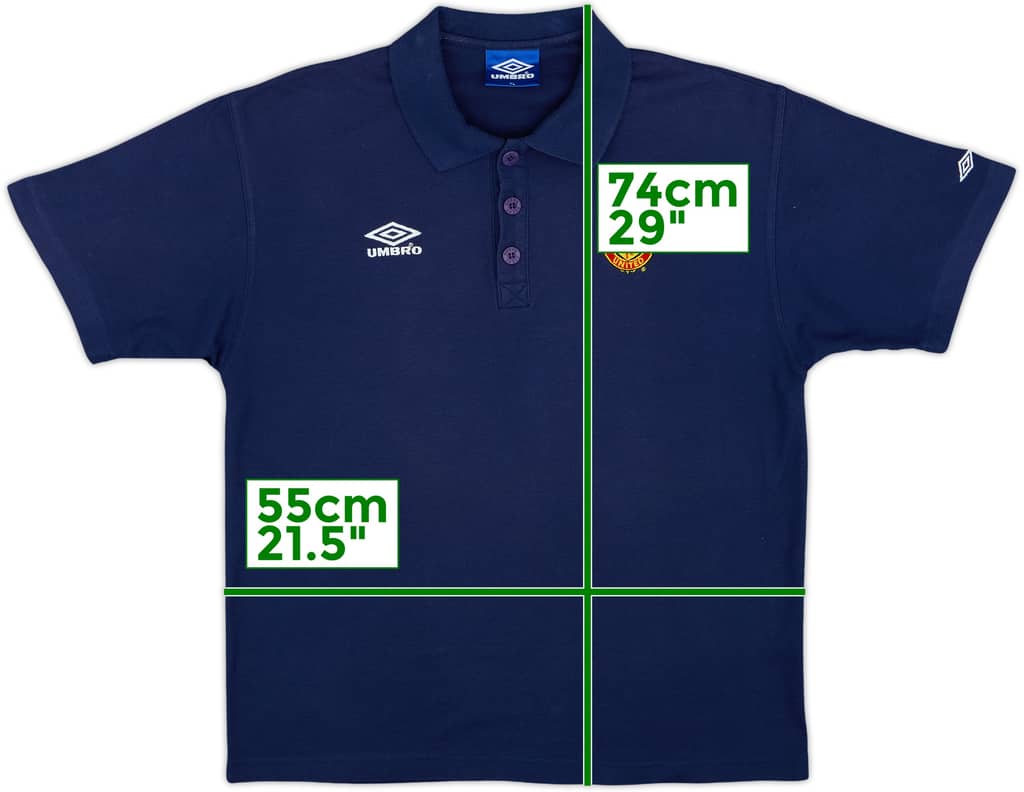 1998-99 Manchester United Umbro Polo Shirt - 9/10 - (XL)
