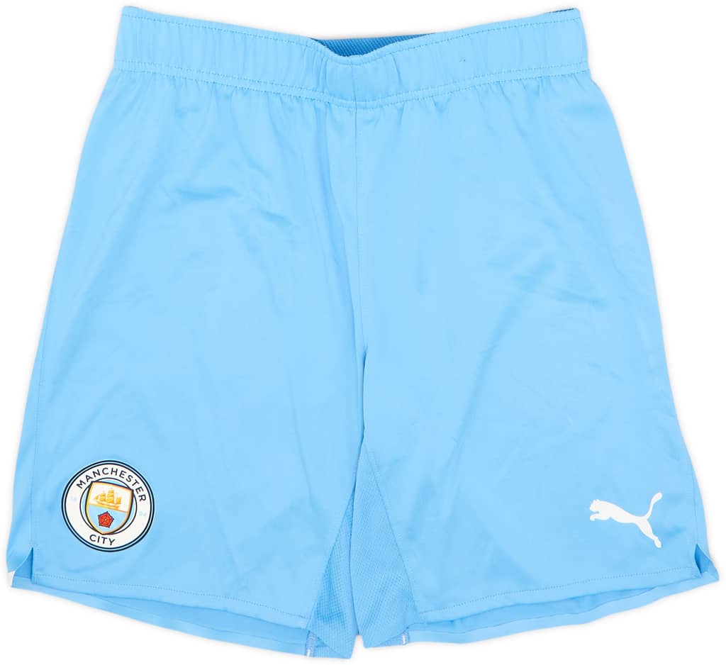2021-22 Manchester City Authentic Home Shorts - 8/10 - (S)