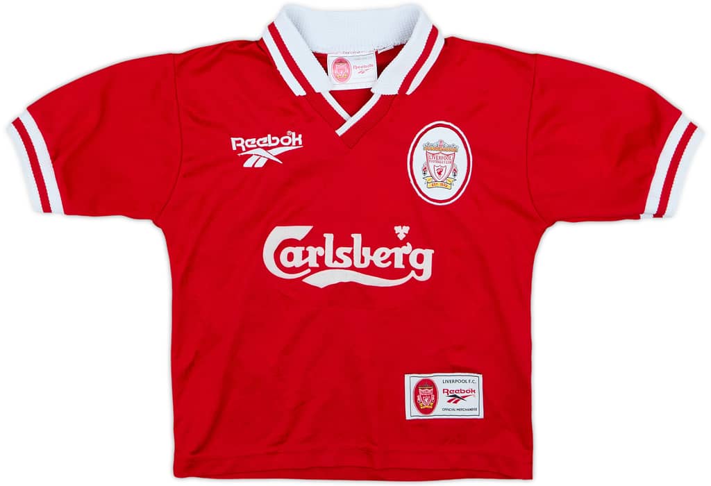 1996-98 Liverpool Home Shirt - 7/10 - (8-9 Years)