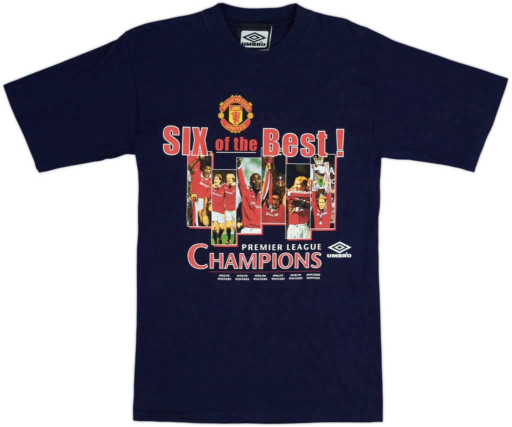 1999-00 Manchester United Umbro Graphic Tee - 10/10 - (S)
