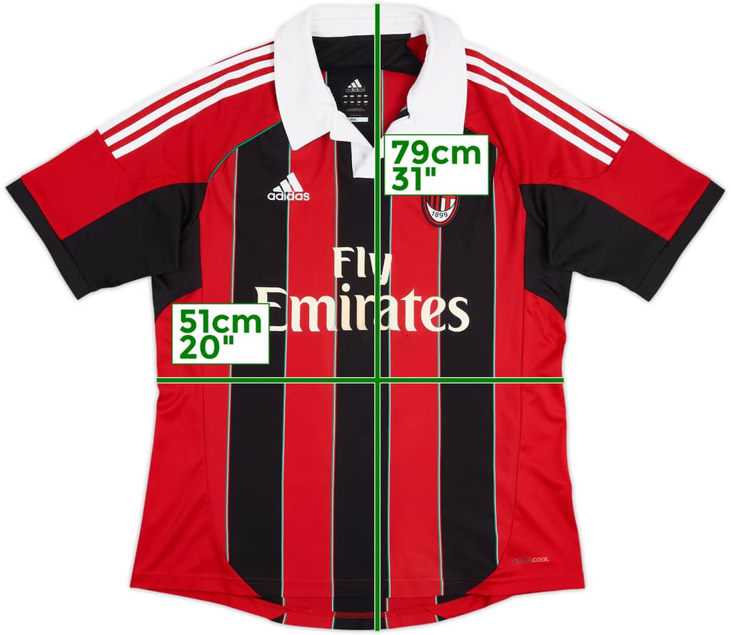 2012-13 AC Milan Camiseta Local - 5/10 - (L)