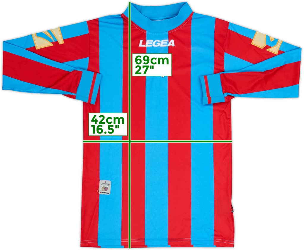 2008-10 Catania Home L/S Shirt - 8/10 - (S)