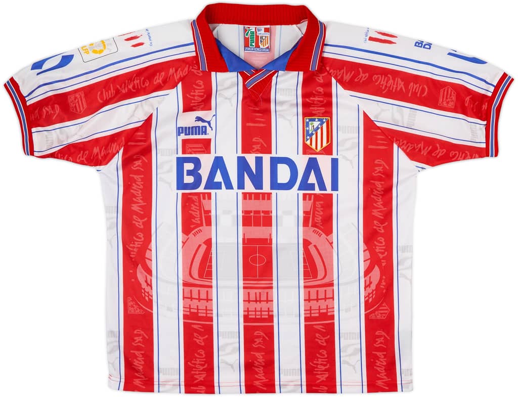 1996-97 Atletico Madrid Home Shirt - 10/10 - (L)
