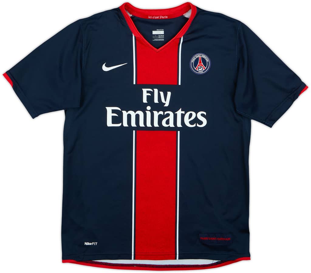 2007-08 Paris Saint-Germain Home Shirt - 8/10 - (L.Boys)