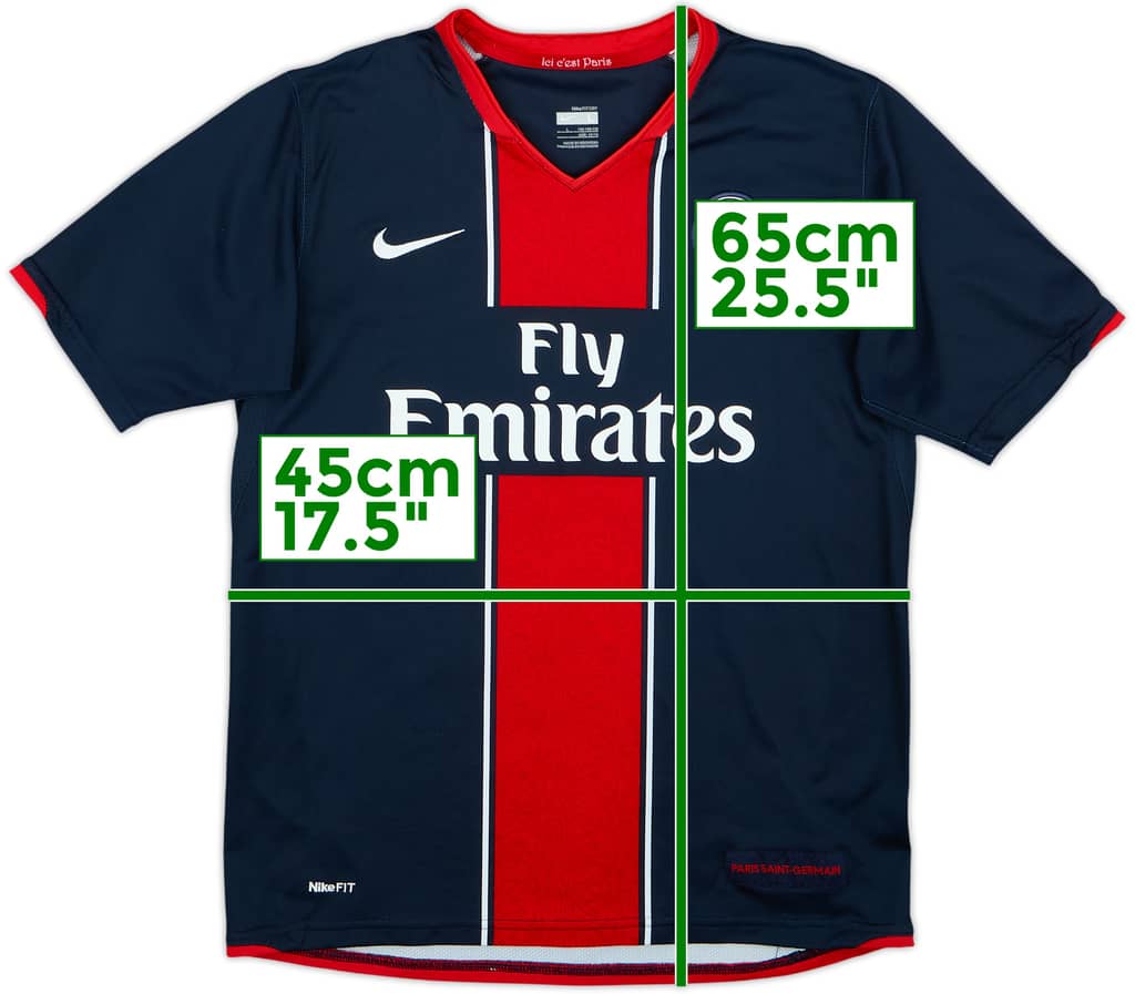 2007-08 Paris Saint-Germain Home Shirt - 8/10 - (L.Boys)