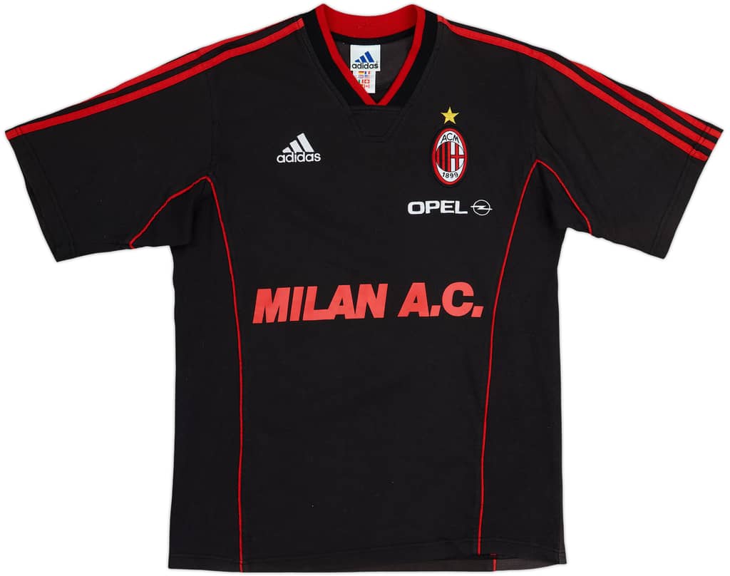 1999-00 AC Milan adidas Playera de Algodón - 8/10 - (M/L)