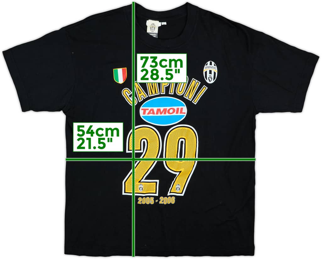 2005-06 Juventus 'Campioni' Graphic Tee - 8/10 - (XL)
