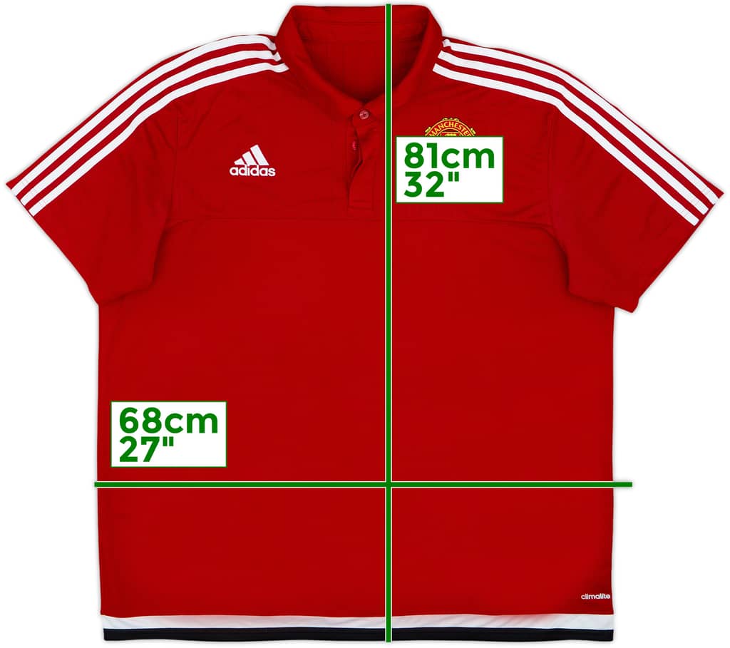 2016-17 Manchester United adidas Polo Shirt - 9/10 - (XXL)