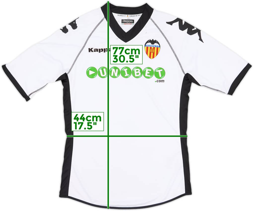 2010-11 Valencia Home Shirt - 7/10 - (M)