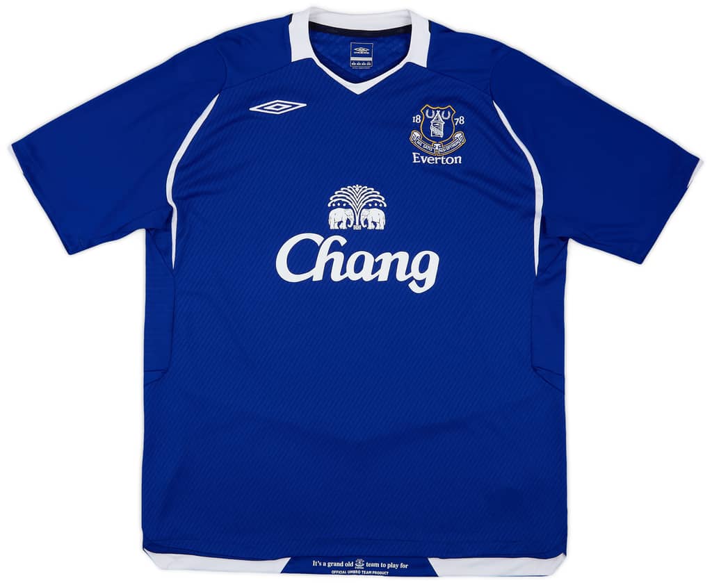 2008-09 Everton Home Shirt Baines #3