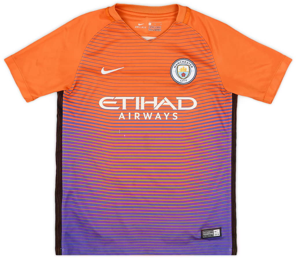 2016-17 Manchester City Third Shirt Kun Aguero #10 - 6/10 - (M.Boys)