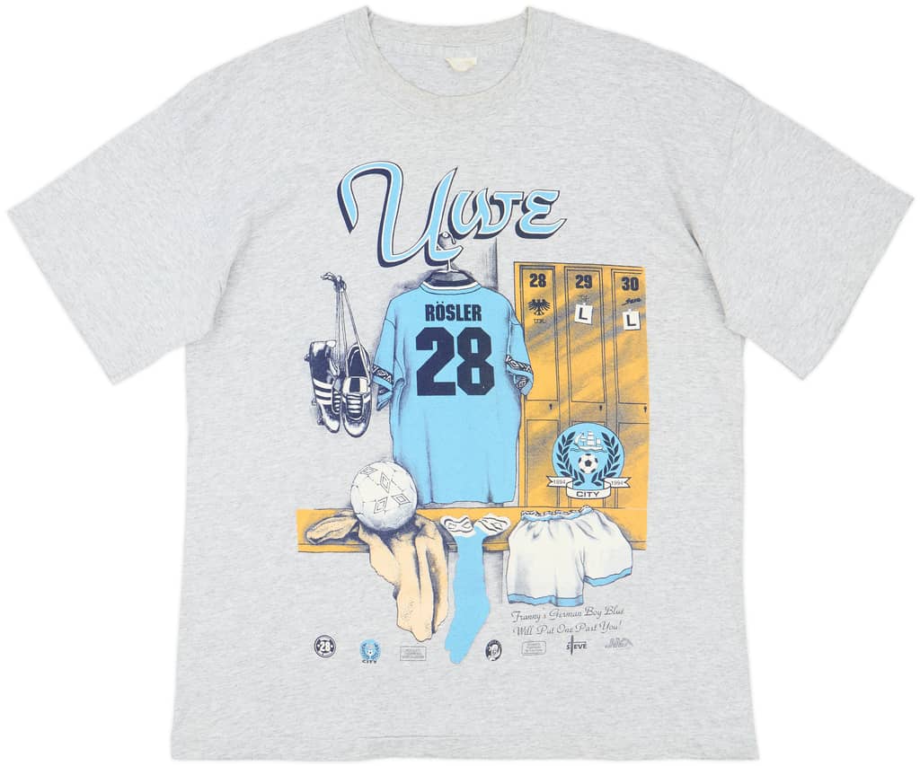 1990s Manchester City Graphic Tee - 10/10 - (XL)