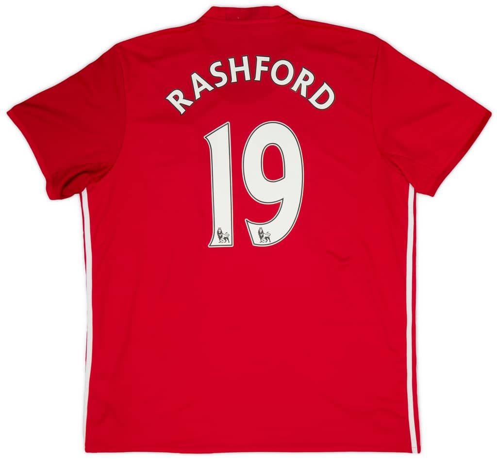 2016-17 Manchester United Home Shirt Rashford #19 - 6/10 - (XXL)