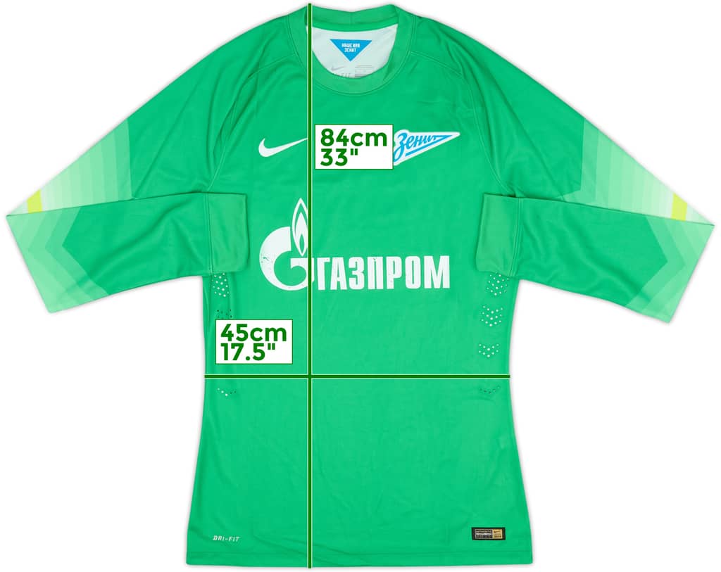 2014-15 Zenit St. Petersburg Authentic GK Shirt - 6/10 - (M)