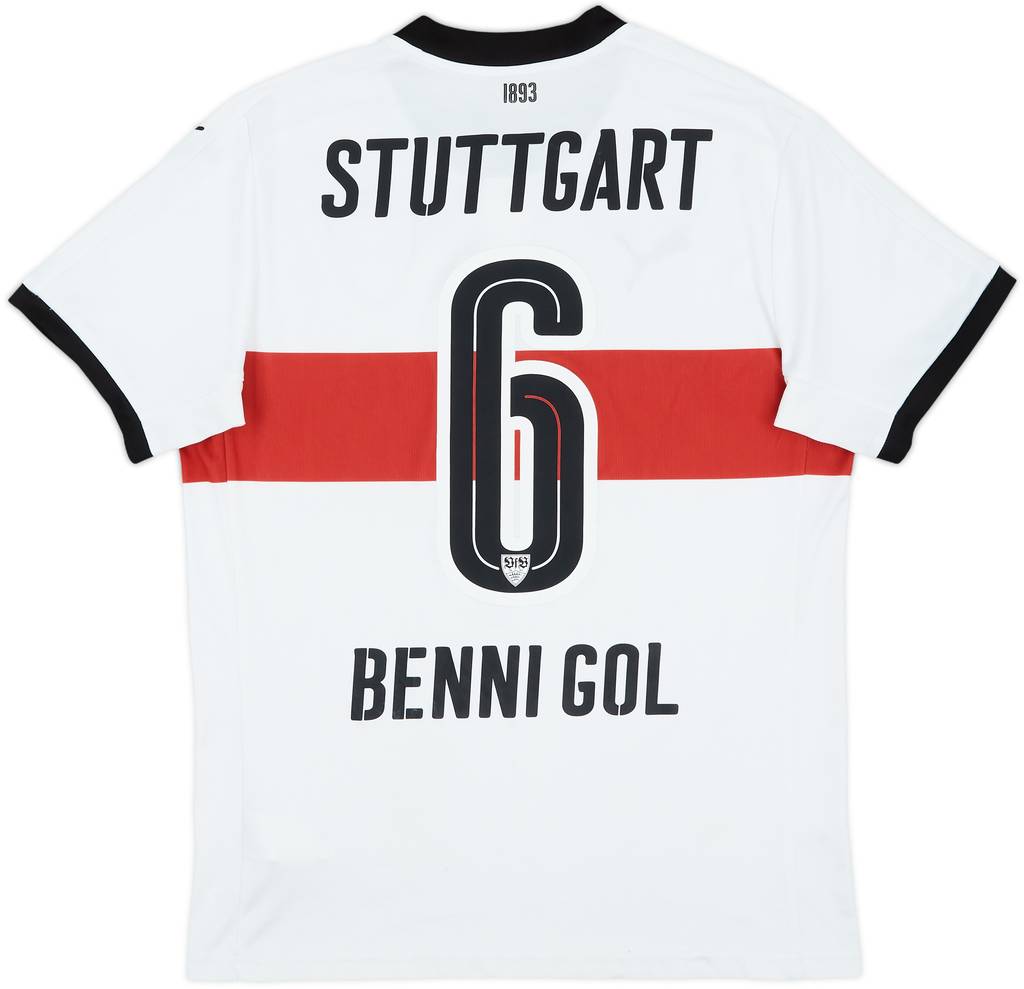 2017-18 Stuttgart Home Shirt Benni Gol #6 - 8/10 - (M)