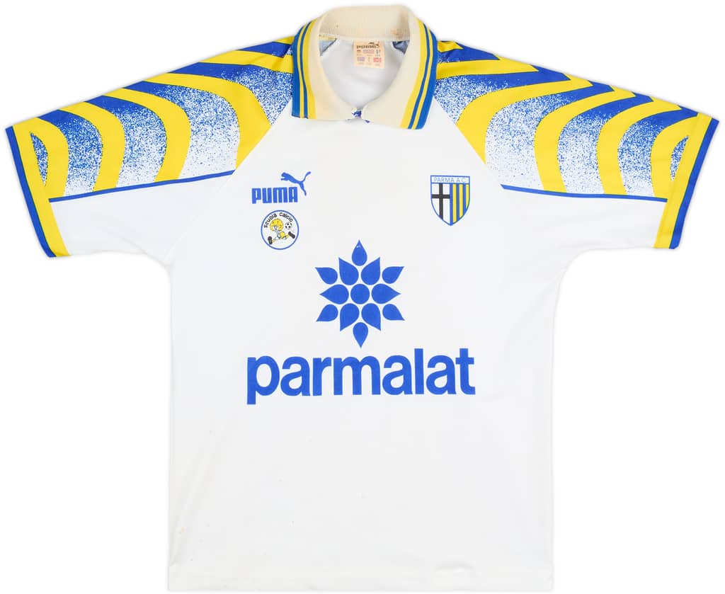 1995-97 Parma 'Scuola Calcio' Basic Home Shirt - 5/10 - (15-16 Years)