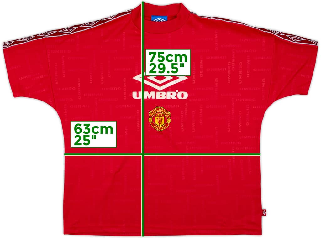 1998-99 Manchester United Umbro Training Shirt - 8/10 - (L)