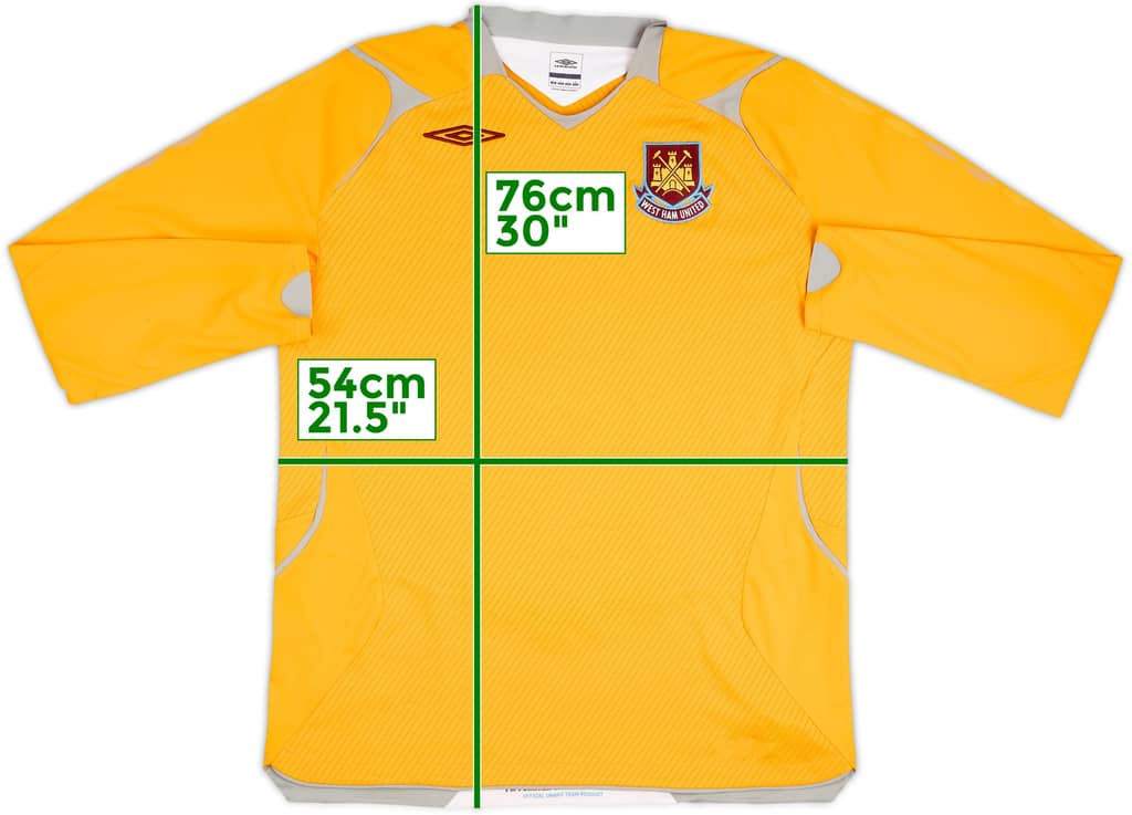 2008-09 West Ham GK Shirt - 9/10 - (L)