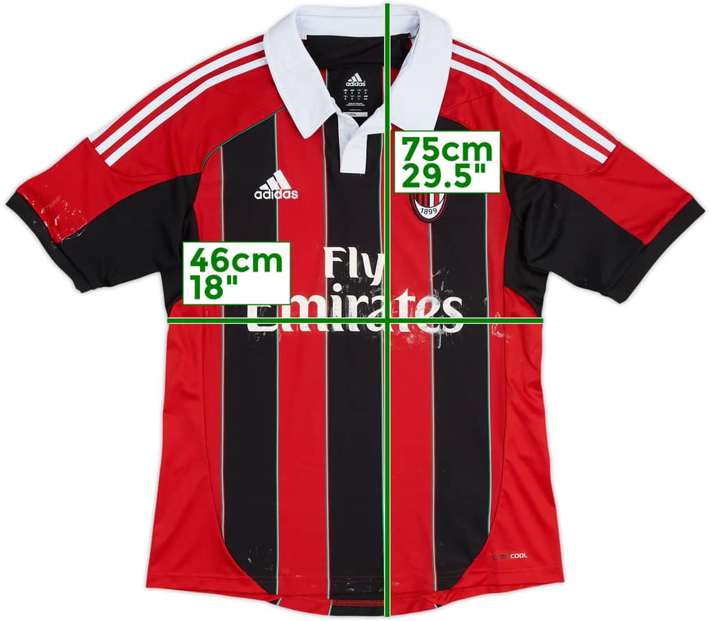 2012-13 AC Milan Home Shirt - 4/10 - (M)
