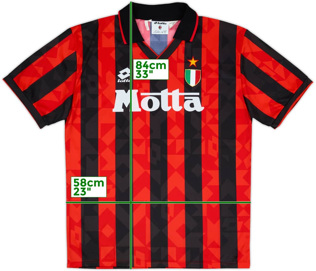 Camiseta de local de AC Milan 1993-94 - 10/10 - (XL)