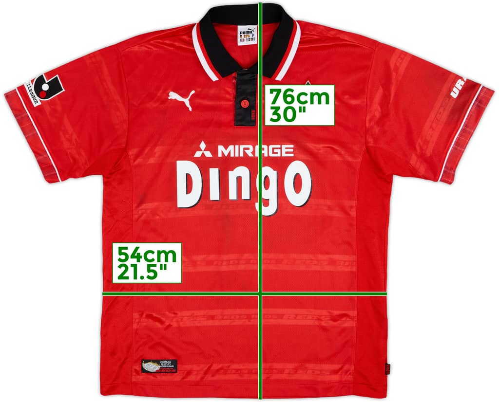 1999-00 Urawa Red Diamonds Home Shirt - 9/10 - (L)
