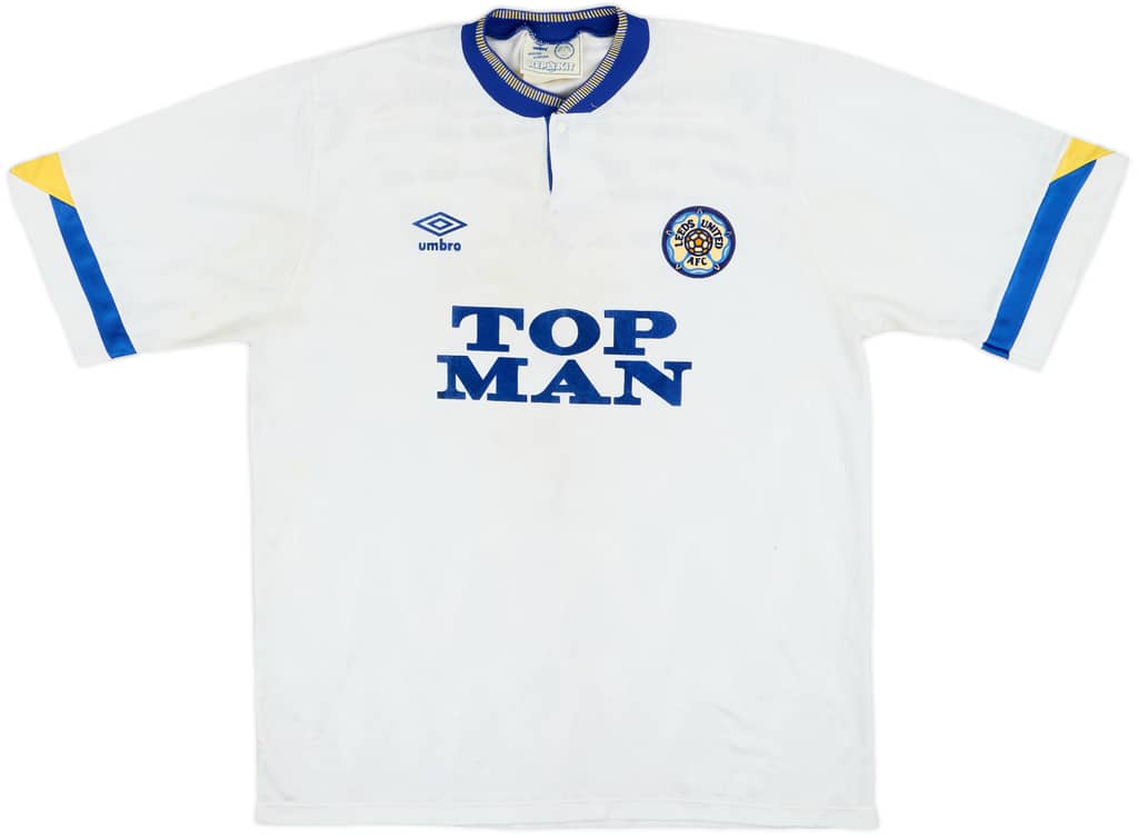1990-91 Leeds United Home Shirt - 8/10 - (XL)