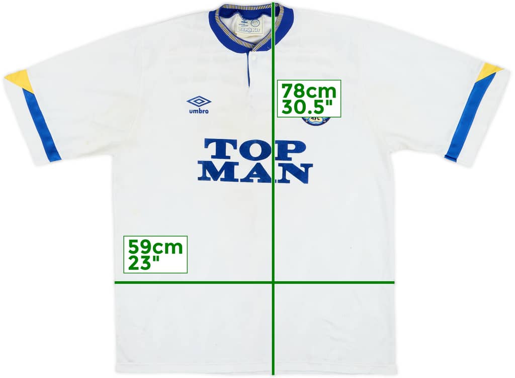 1990-91 Leeds United Home Shirt - 8/10 - (XL)