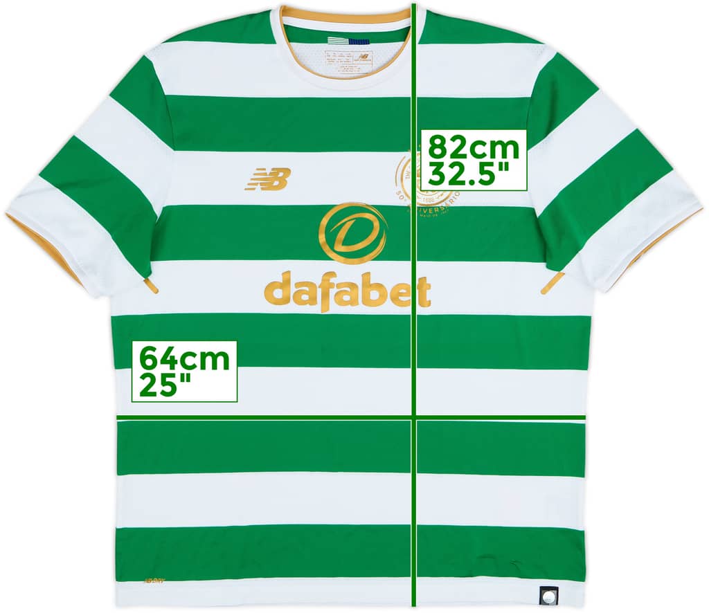 2017-18 Celtic 'Lisbon Lions 50th Anniversary' Home Shirt - 8/10 - (XL)