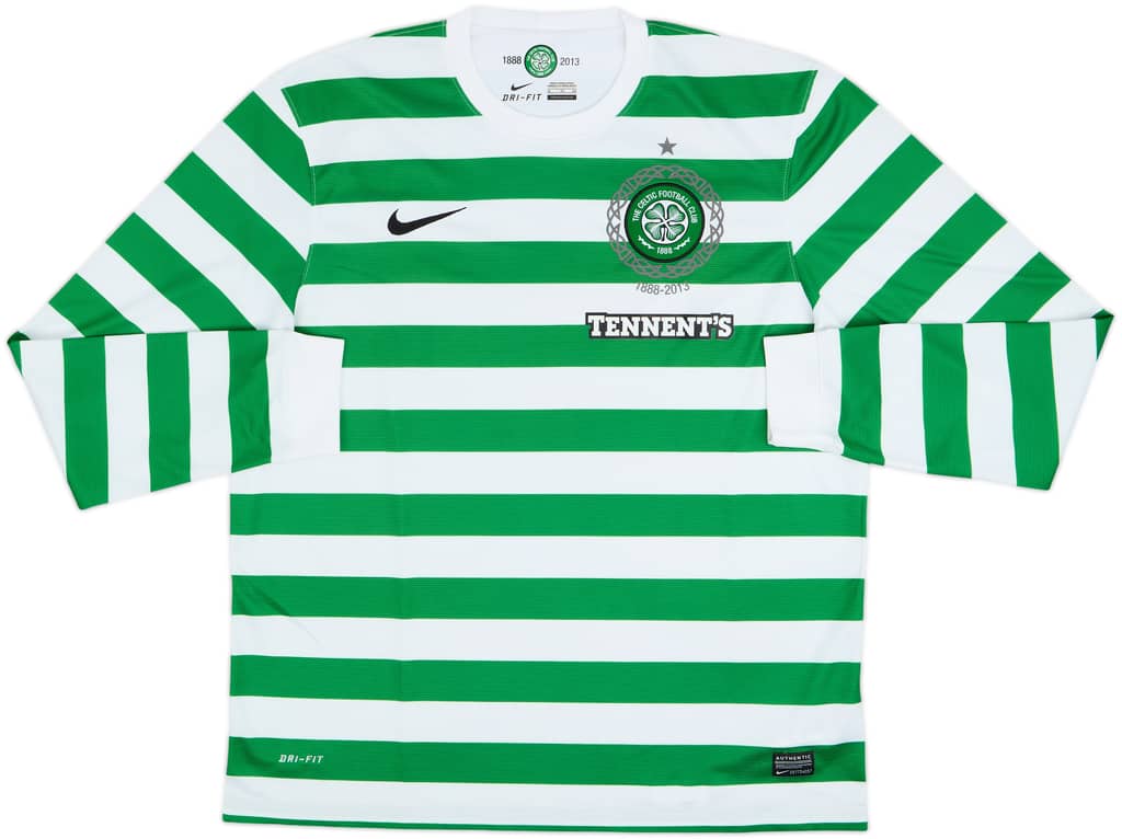 2012-13 Celtic '125th Anniversary' Home L/S Shirt - 9/10 - (XL)