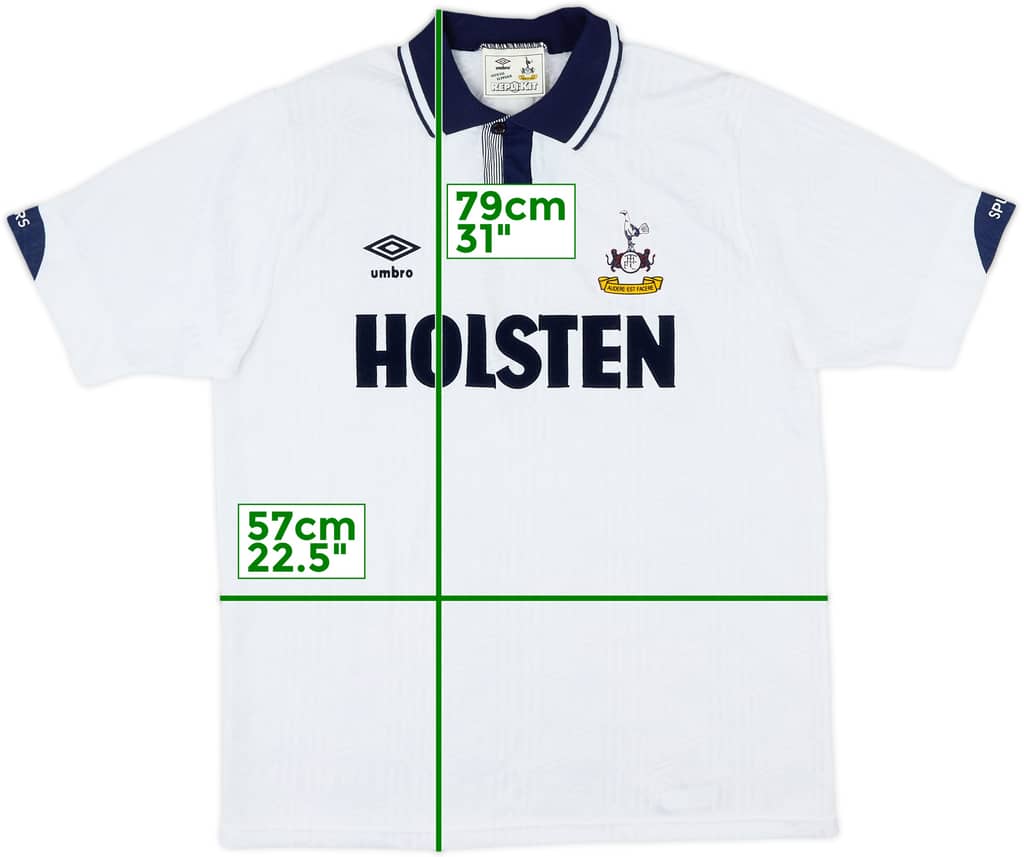 1991-93 Tottenham Home Shirt - 10/10 - (M)