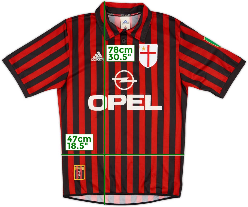1999-00 AC Milan Centenary Home Shirt - 9/10 - (S)