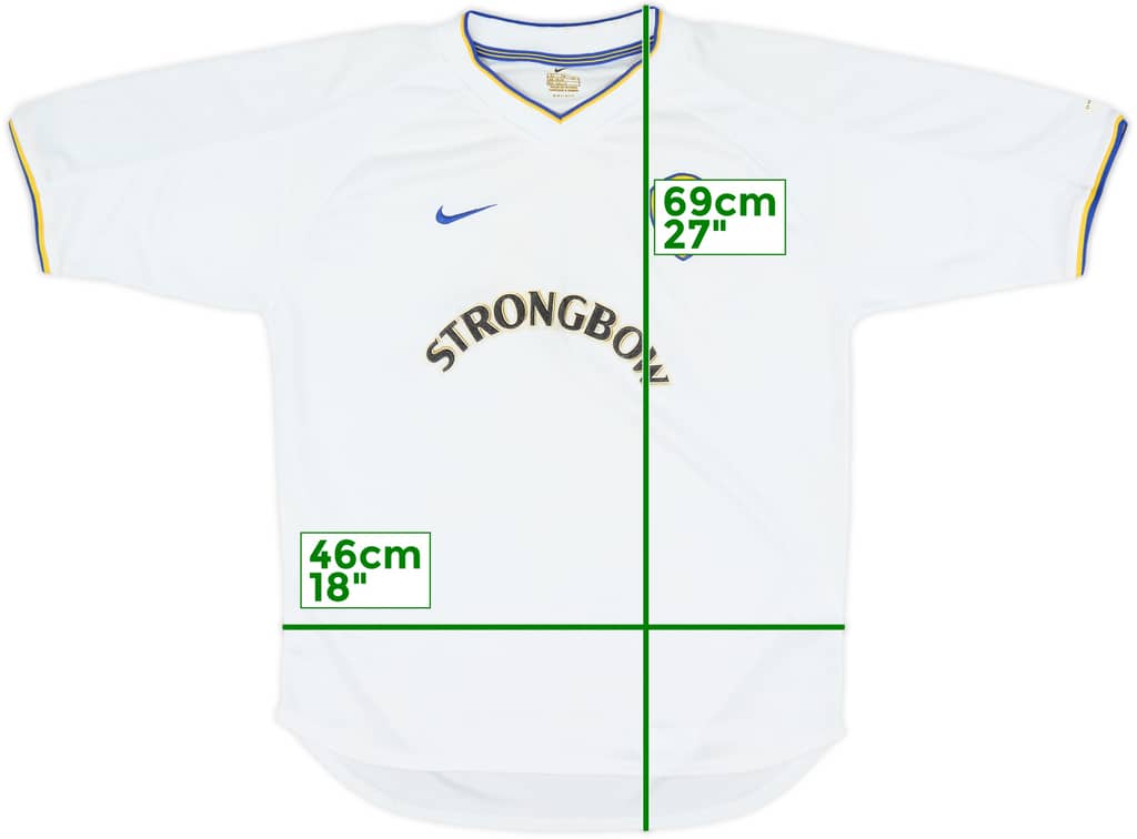 2000-02 Leeds United Home Shirt - 7/10 - (XL.Boys)