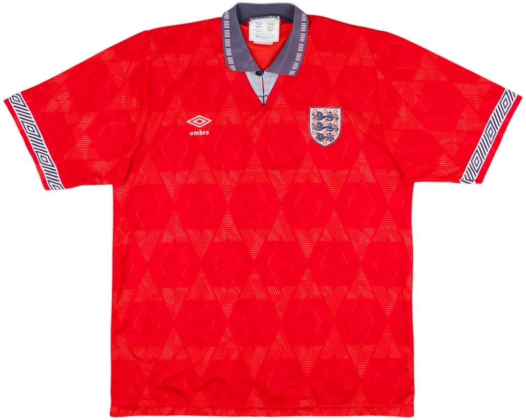 1990-93 England Away Shirt - 7/10 - (XL)