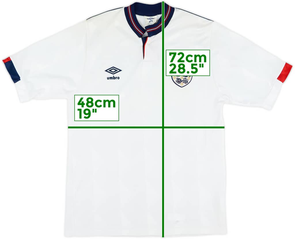 1987-90 England Home Shirt - 10/10 - (M)