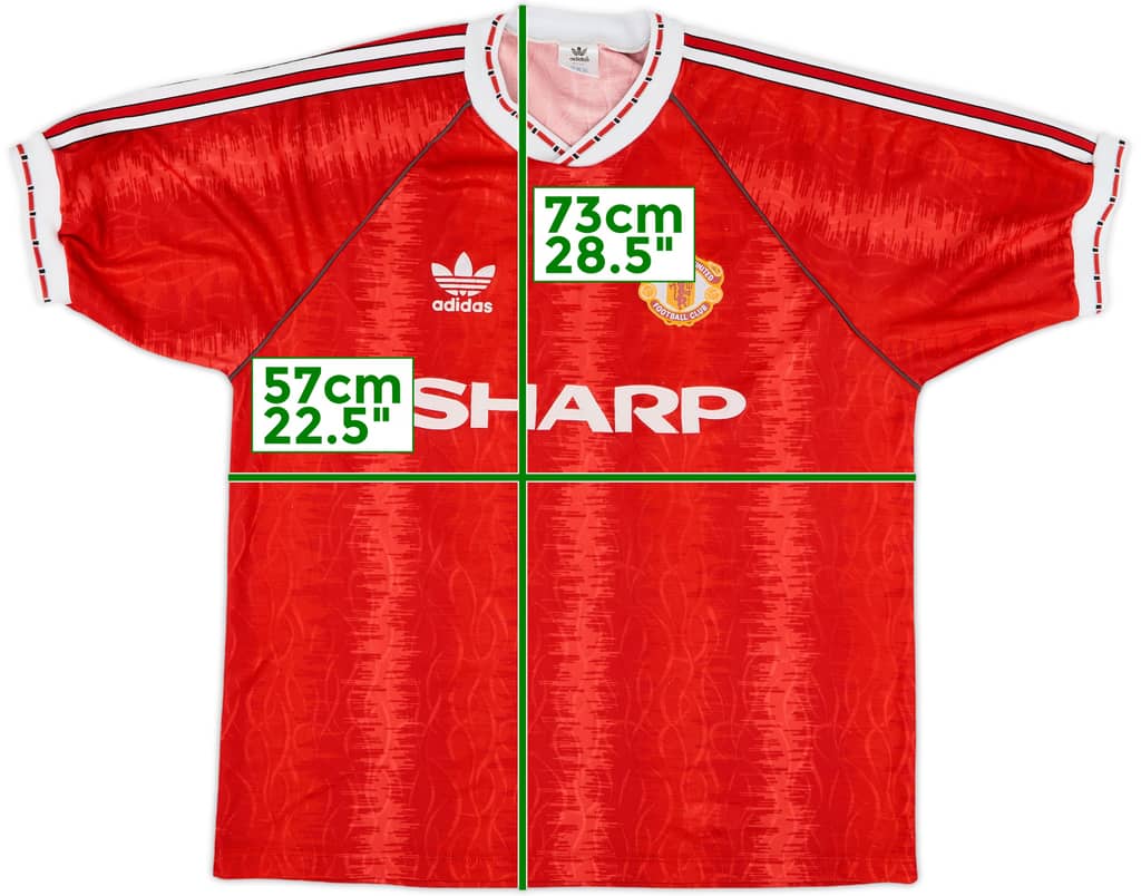 1990-92 Manchester United Home Shirt - 8/10 - (L)