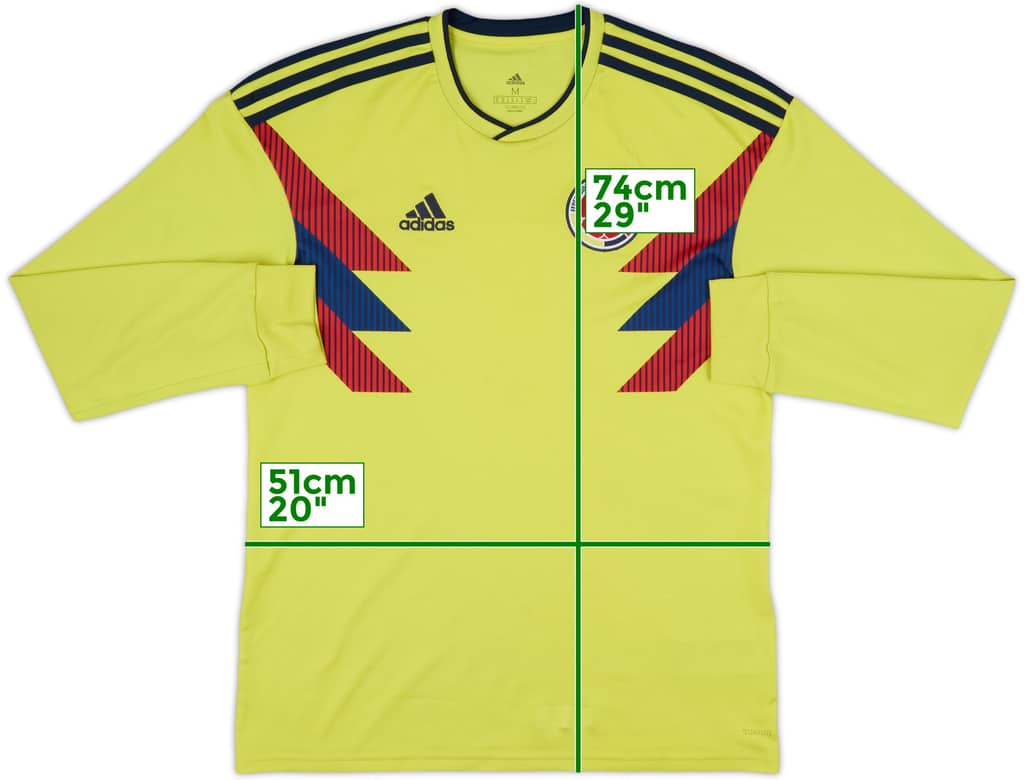 2018-19 Colombia Home L/S Shirt - 6/10 - (M)