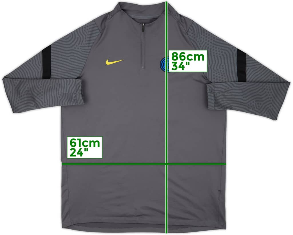2020-21 Inter Milan Nike 1/4 Zip Training Top - 8/10 - (XL)