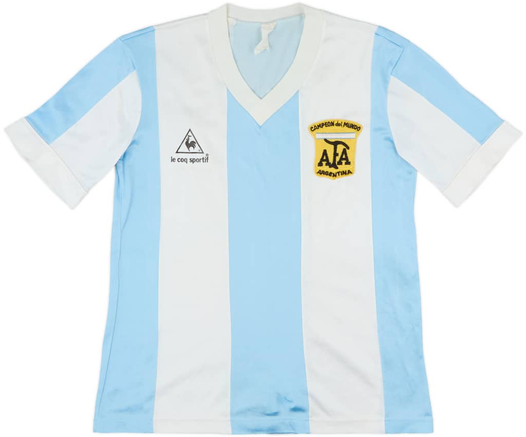 1980-82 Argentina 'Campeon del Mundo' Home Shirt - 8/10 - (Y)