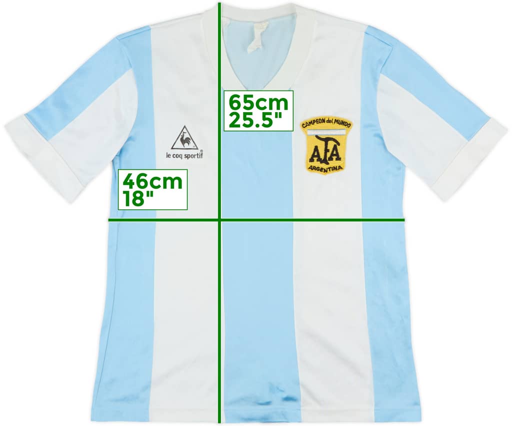 1980-82 Argentina 'Campeon del Mundo' Home Shirt - 8/10 - (Y)