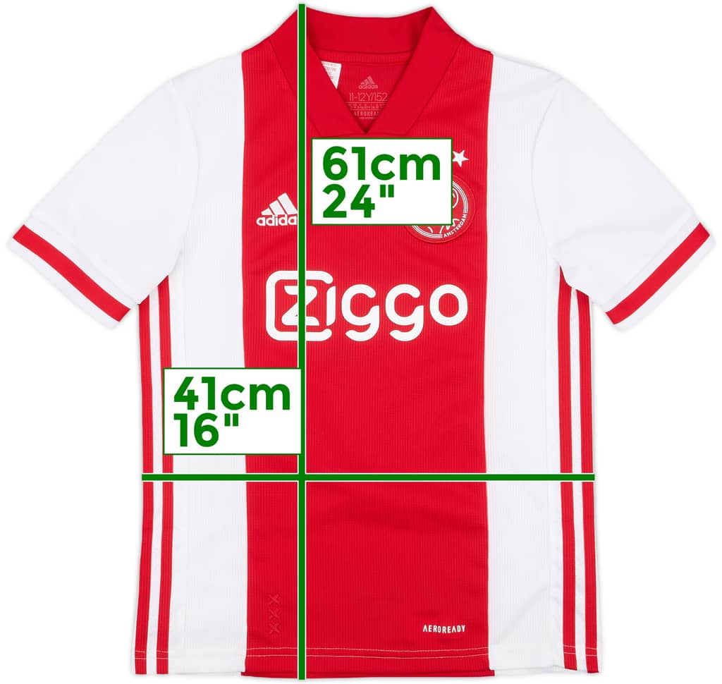 2020-21 Ajax Home Shirt - 9/10 - (M.Boys)