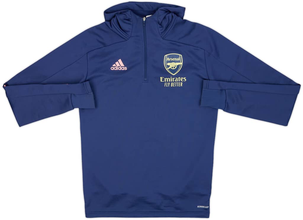 2020-21 Arsenal adidas 1/4 Zip Hooded Training Top - 8/10 - (S)