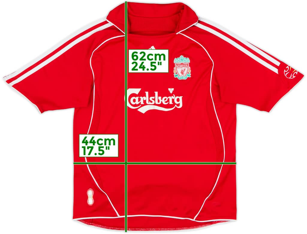 2006-08 Liverpool Home Shirt - 8/10 - (L.Boys)