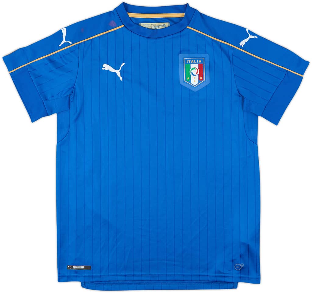 2016-17 Italy Home Shirt - 9/10 - (XL.Boys)