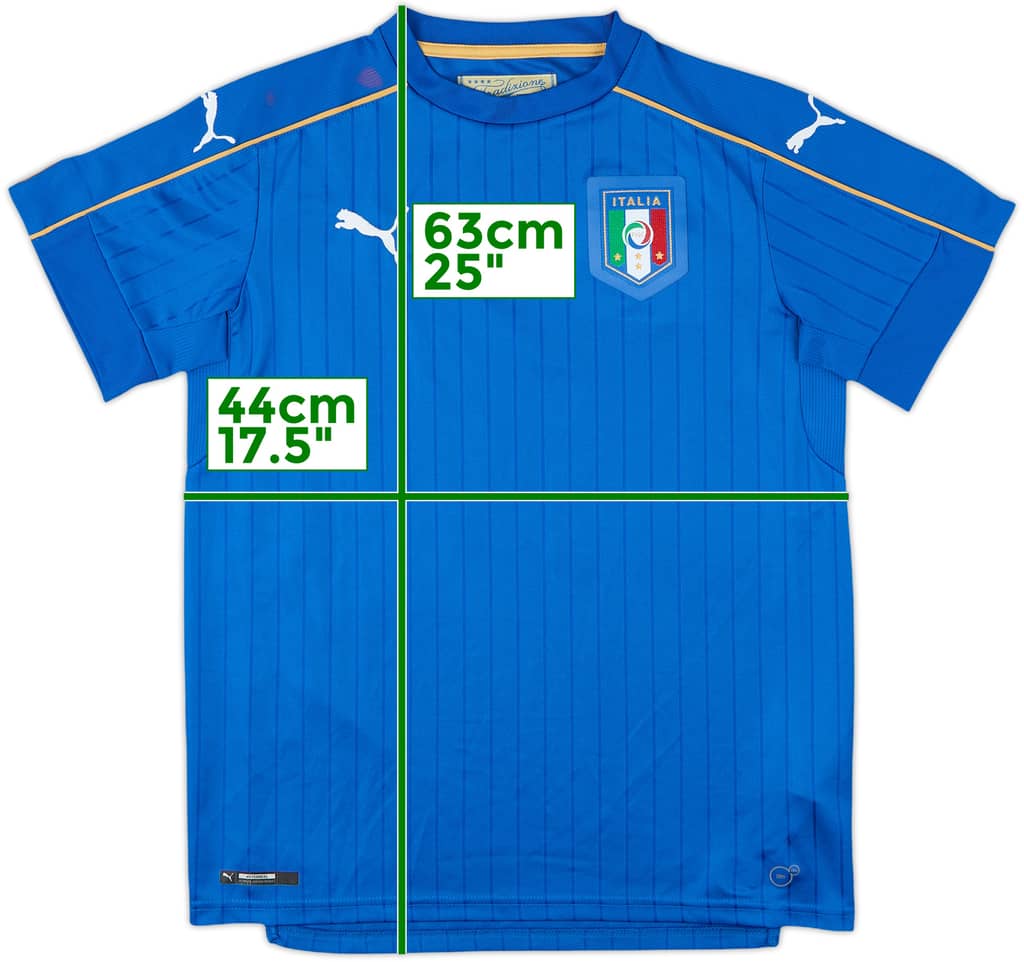 2016-17 Italy Home Shirt - 9/10 - (XL.Boys)